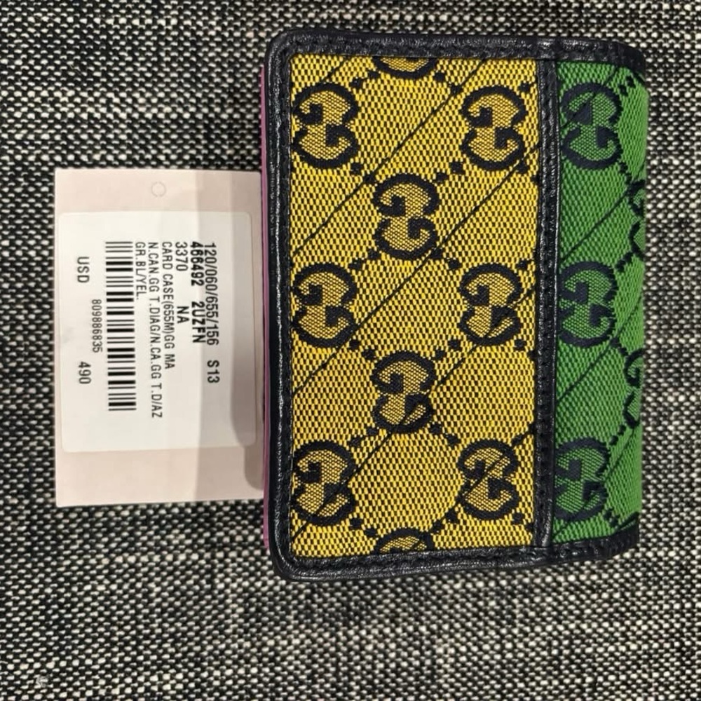 EUC Authentic Gucci Colorful Green, Yellow and Pink Wallet - Picture 5 of 8